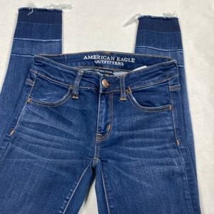 Women’s American Eagle Outfitters brand Jeans Super Stretch Jegging AEO denim 00